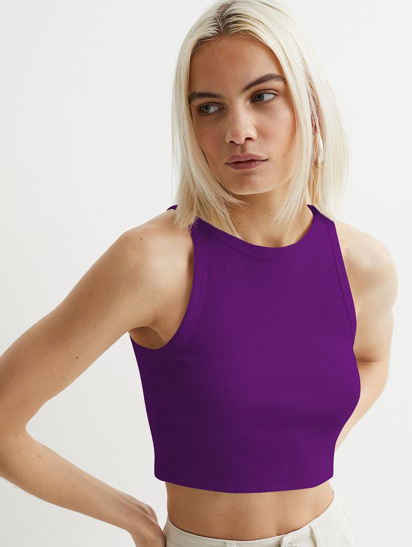 women pack of 2 solid sleveeless crop top - 22018861 - Standard Image - 2