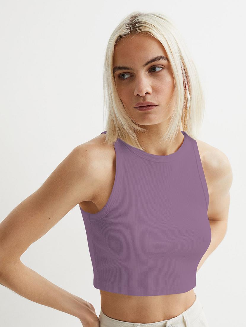 women pack of 2 solid sleeveless crop top - 22018874 - Standard Image - 2