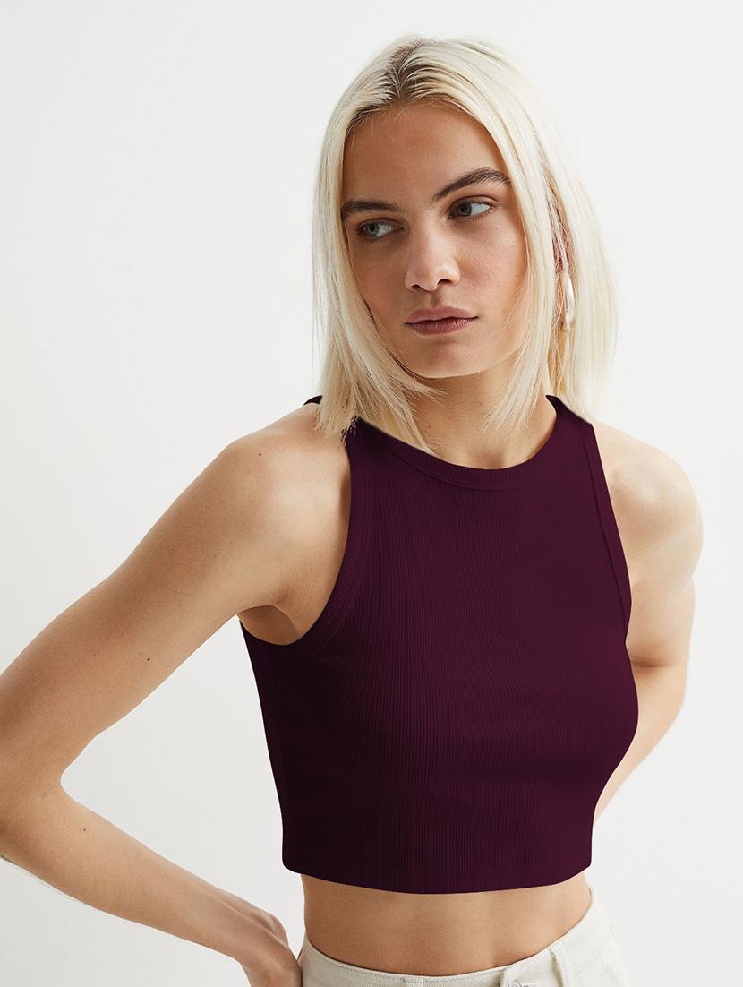 women pack of 2 solid sleeveless crop top - 22018877 - Standard Image - 2