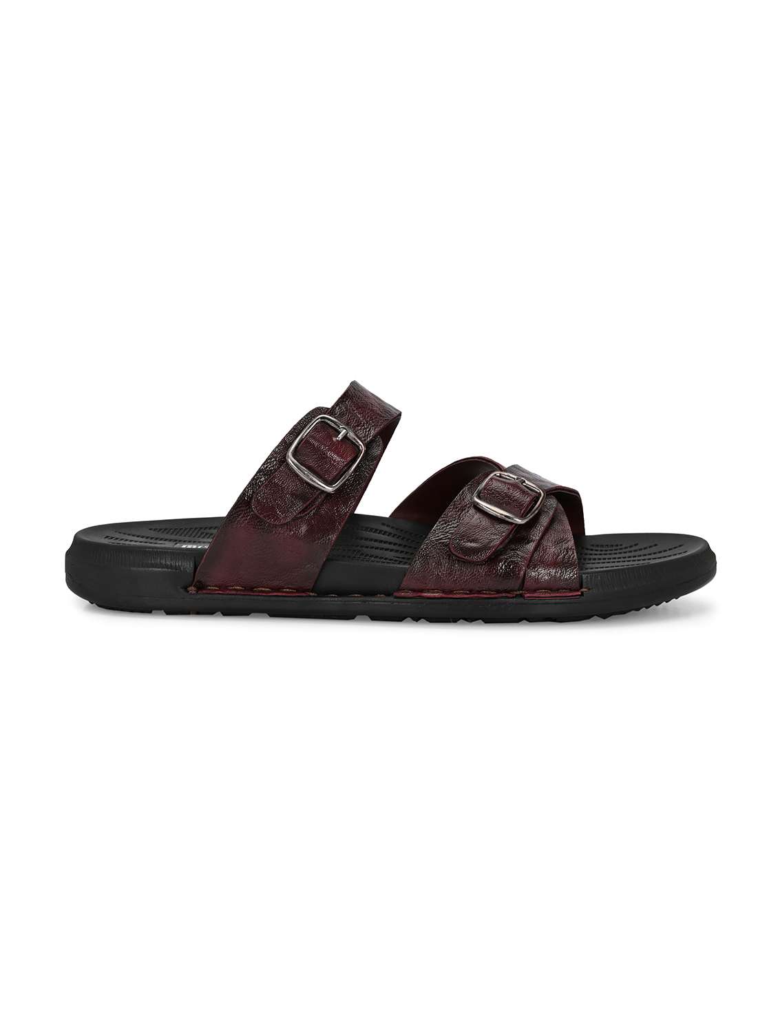 men's red synthetic casual slip on sandal - 22018920 - Standard Image - 2