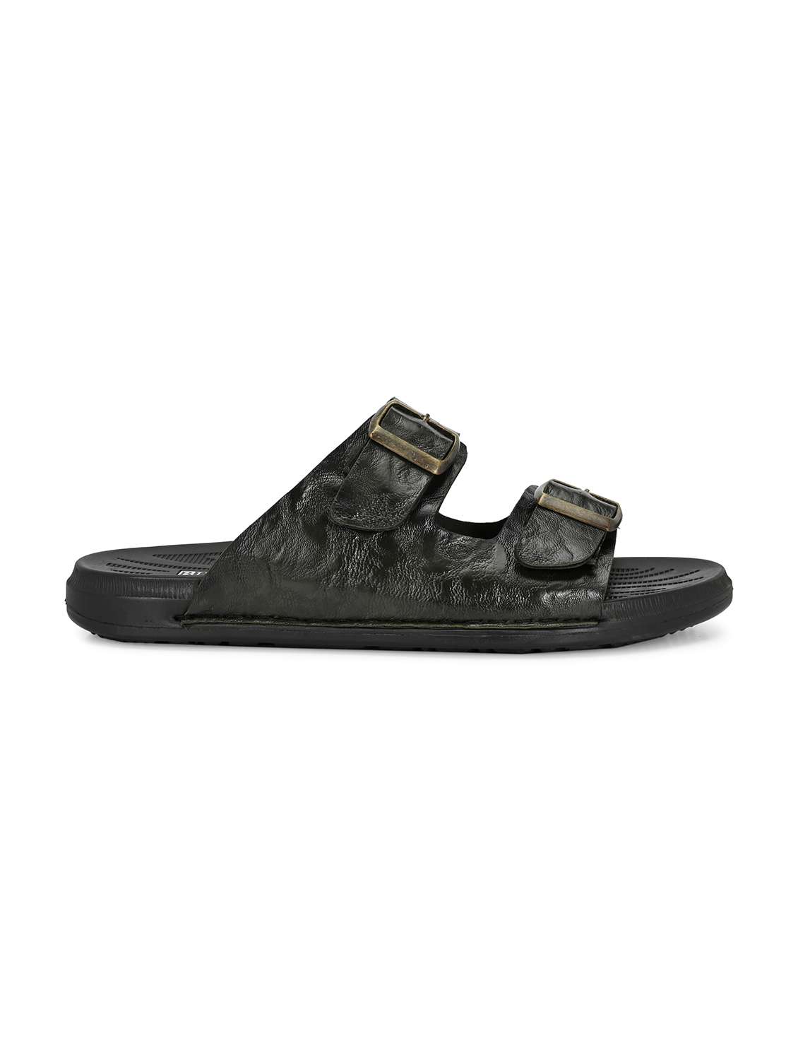 men's olive synthetic slip-on sandal - 22018921 - Standard Image - 2