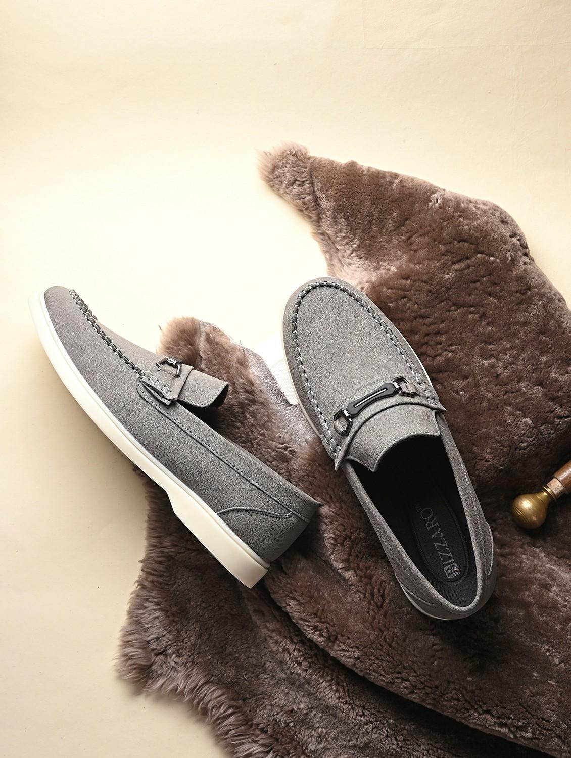 men grey slip on horsebit loafer - 22018930 -  Zoom Image - 0
