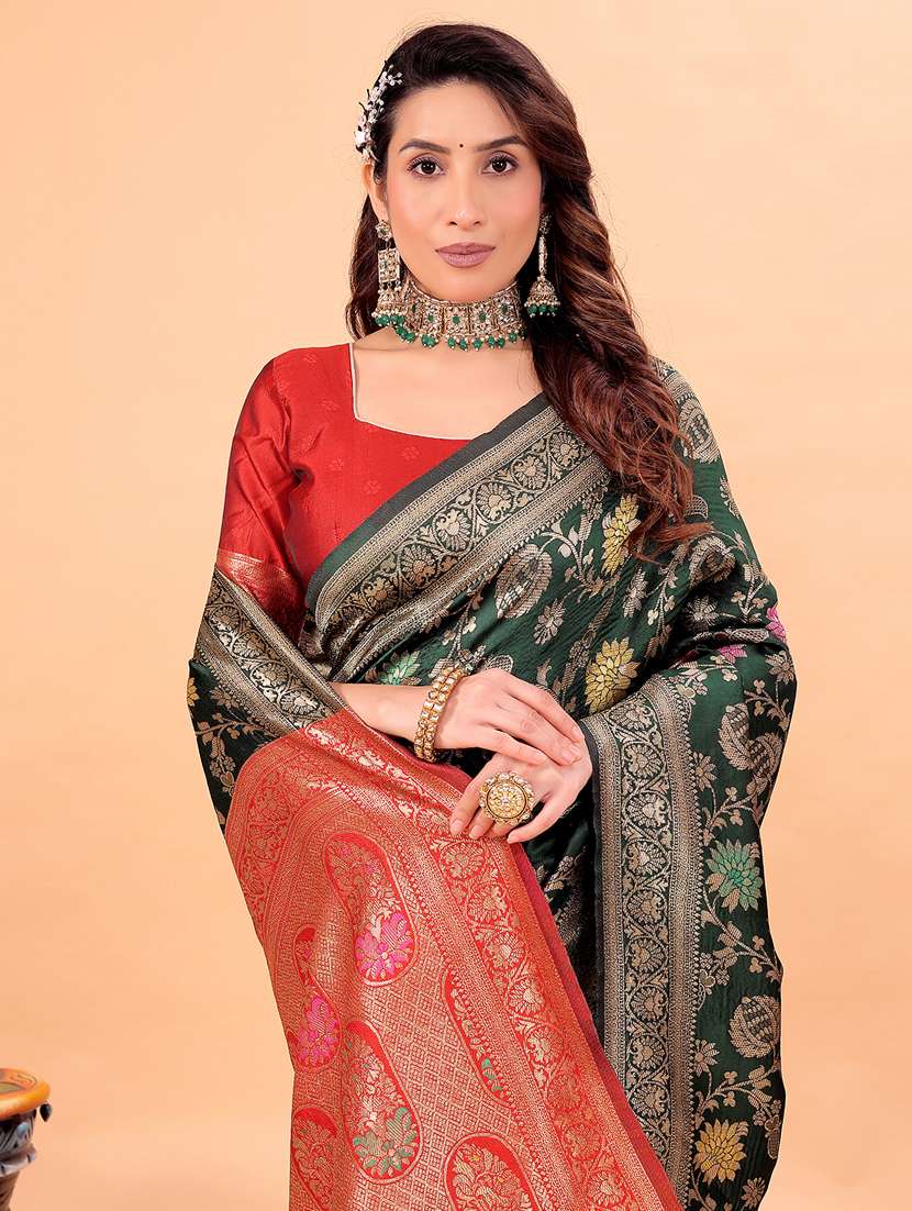 women self design banarasi saree with blouse - 22018950 - Standard Image - 2