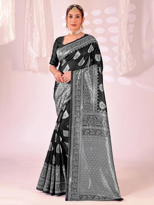 women self design banarasi saree with blouse - 22019001 - Standard Image - 0