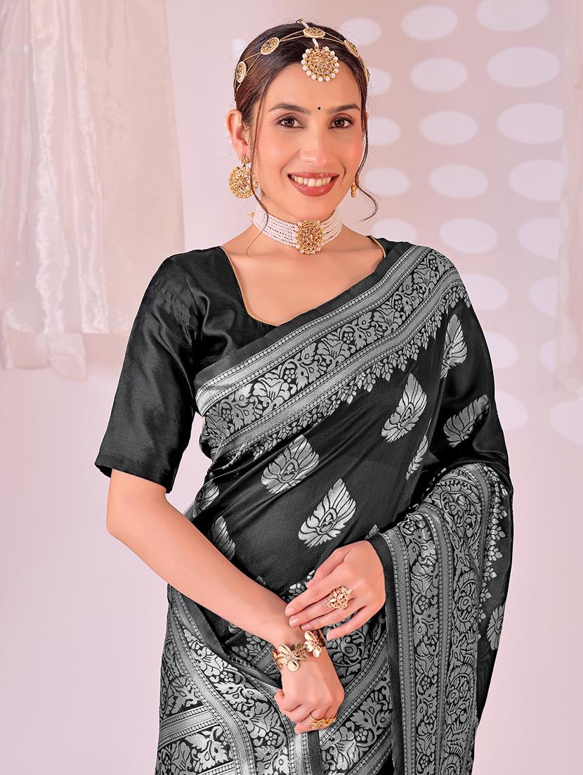 women self design banarasi saree with blouse - 22019001 - Standard Image - 2