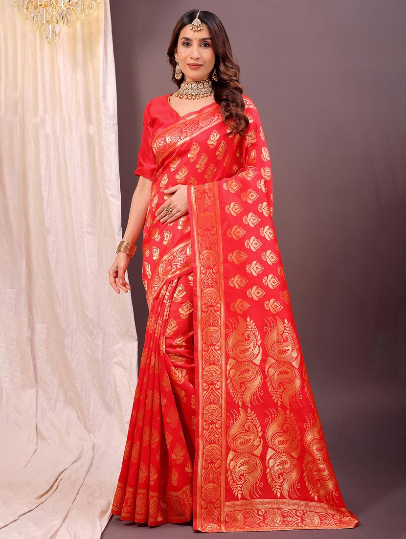 women self design banarasi saree with blouse - 22019013 -  Zoom Image - 0