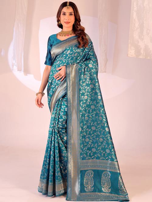 women self design banarasi saree with blouse - 22019061 - Standard Image - 0