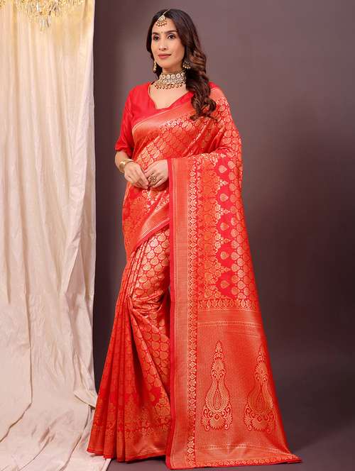 women self design banarasi saree with blouse - 22019091 - Standard Image - 0