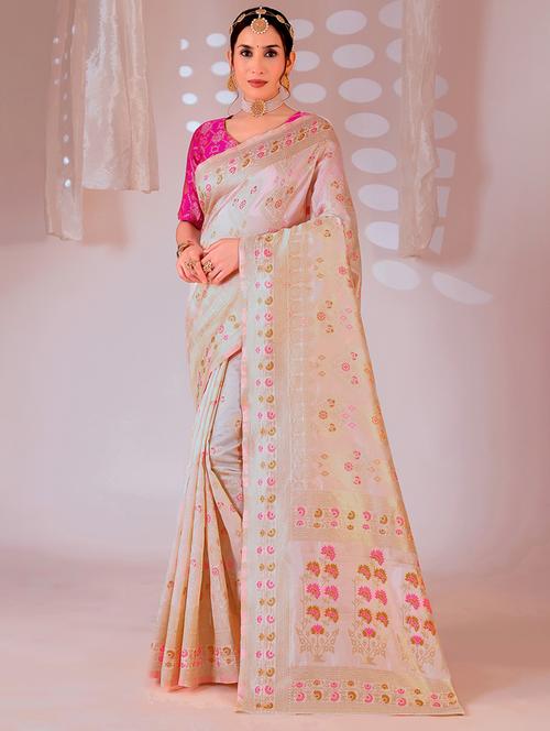 women self design banarasi saree with blouse - 22019098 -  Standard Image - 0