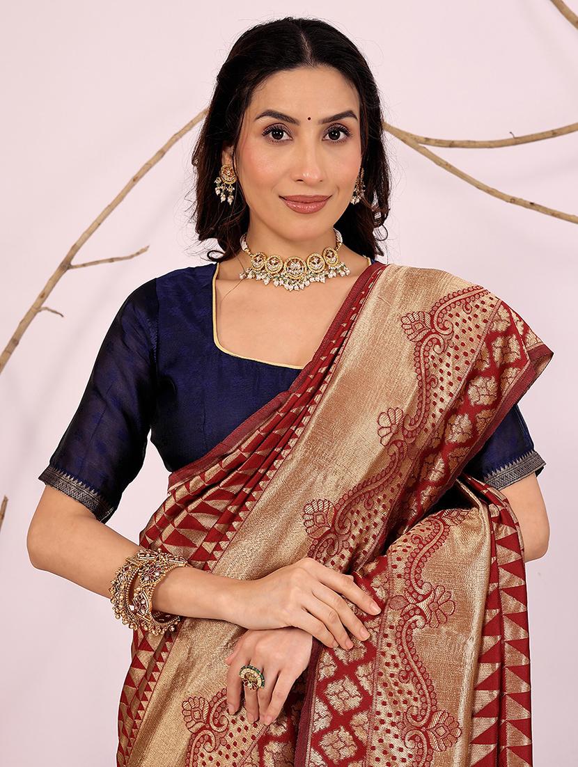 women self design banarasi saree with blouse - 22019140 - Standard Image - 2