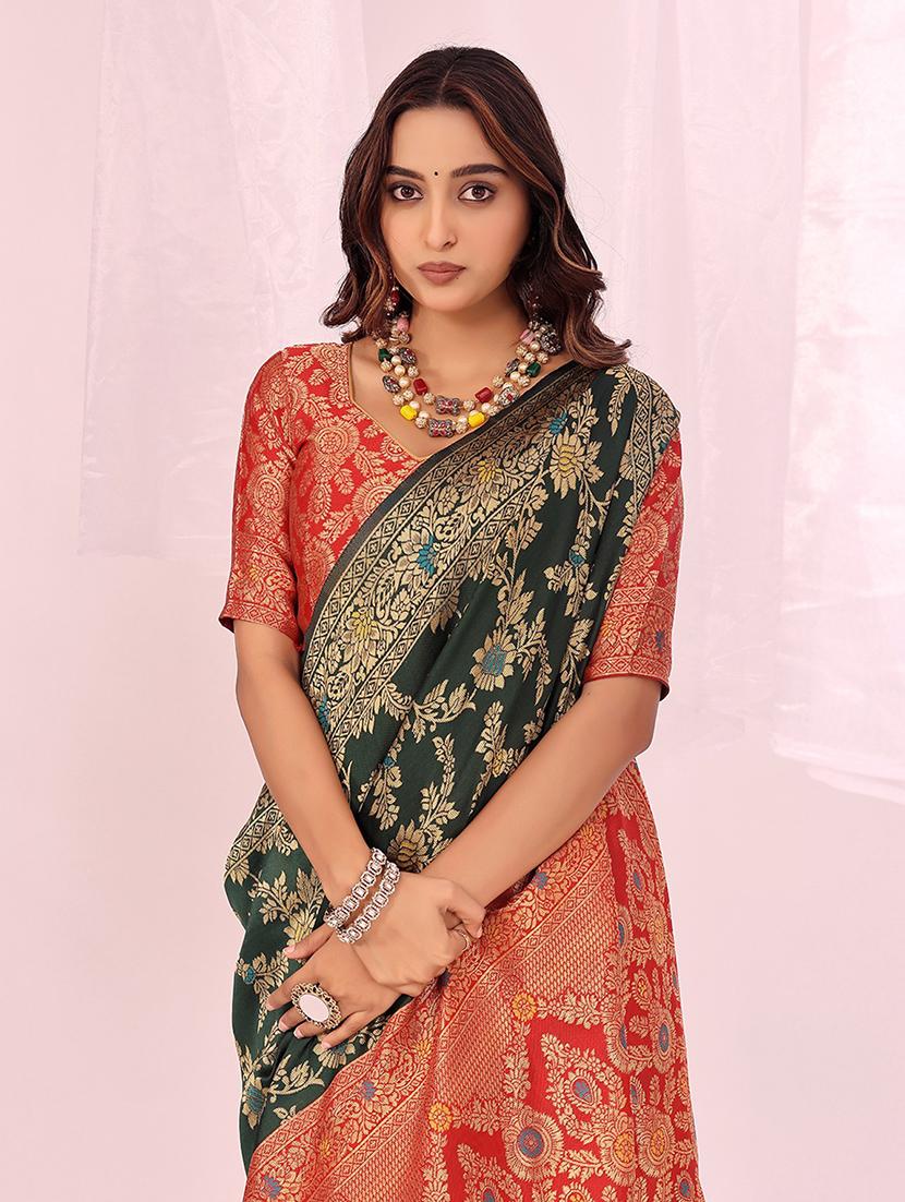 women self design banarasi saree with blouse - 22019223 - Standard Image - 2