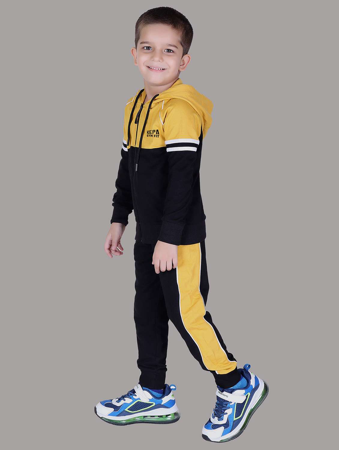 boys color blocked hooded track suit - 22019329 -  Standard Image - 2