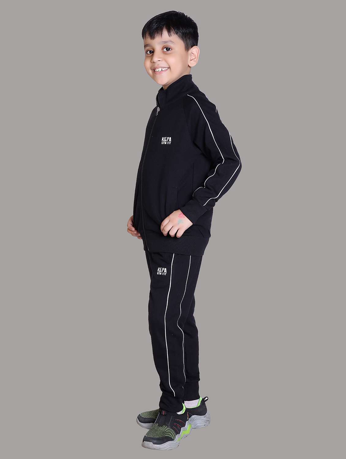boys color blocked hooded track suit - 22019340 -  Standard Image - 2