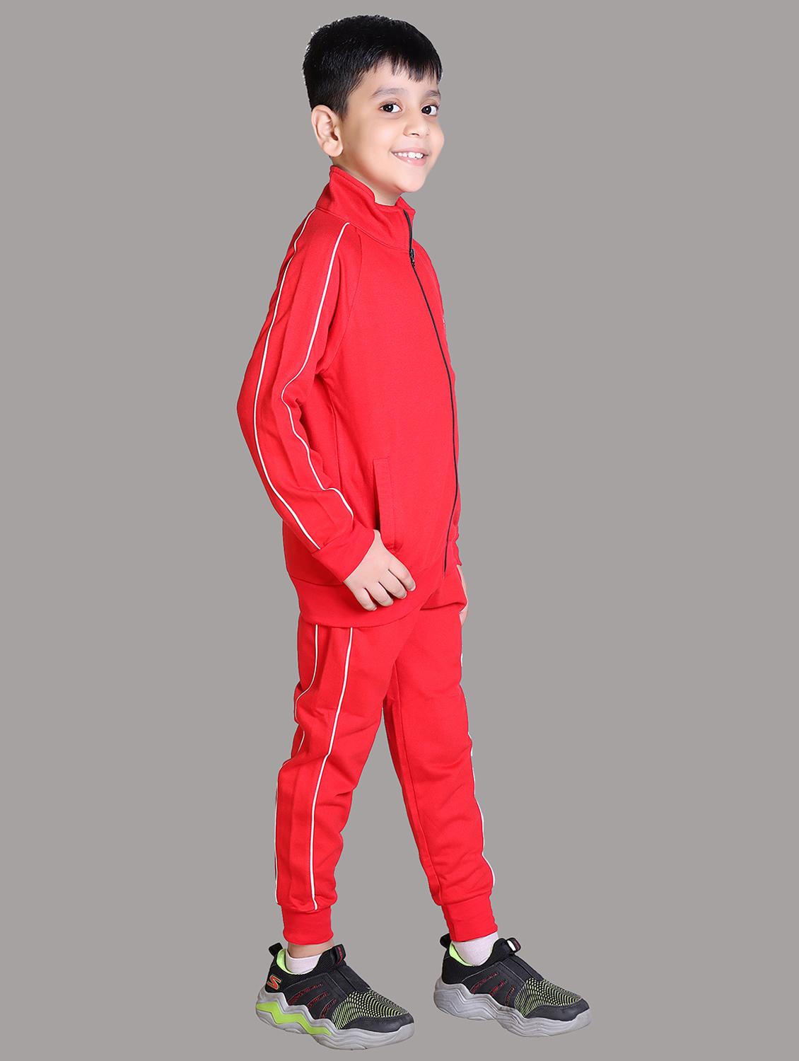 boys red solid hooded track suit - 22019342 - Standard Image - 2