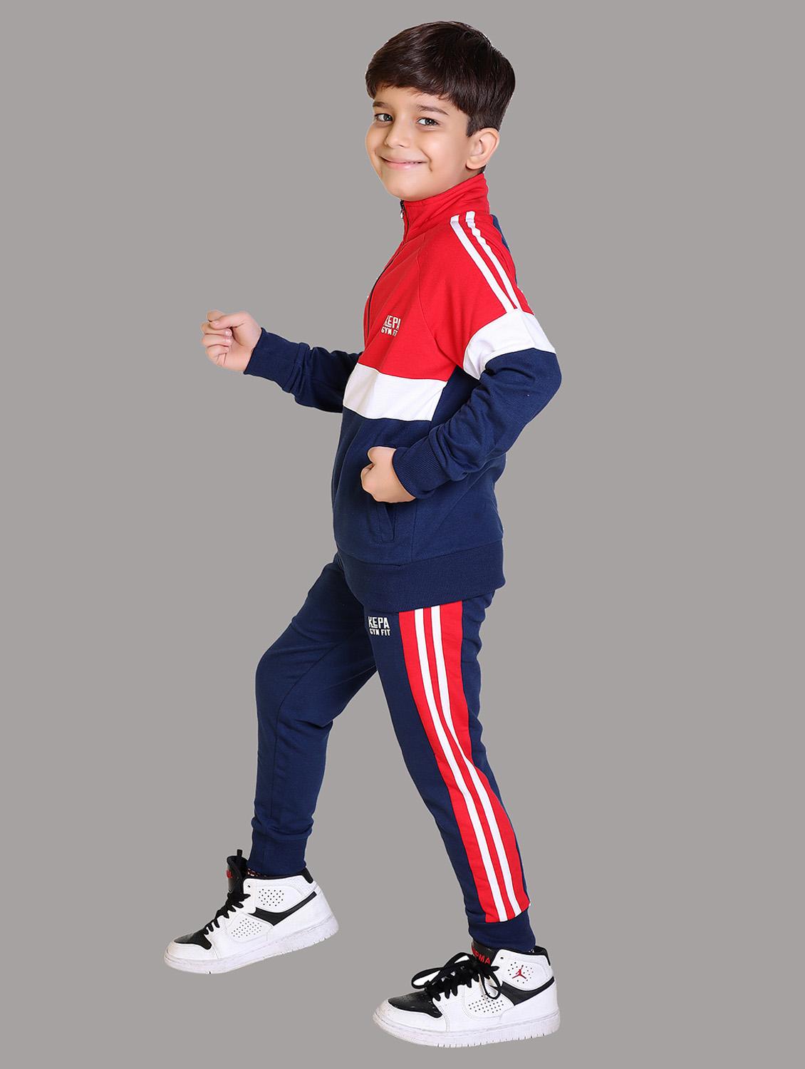 boys color blocked hooded track suit - 22019343 - Standard Image - 2