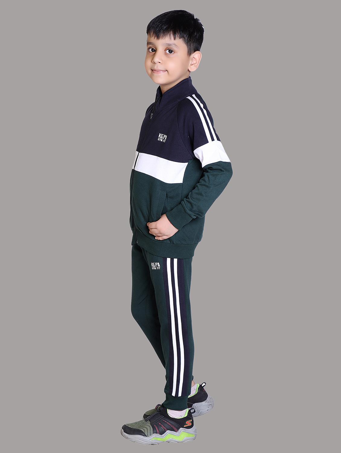 boys color blocked hooded track suit - 22019345 - Standard Image - 2