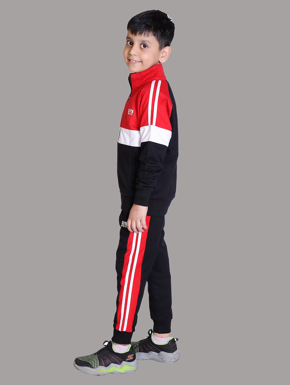 boys color blocked hooded track suit - 22019346 - Standard Image - 2