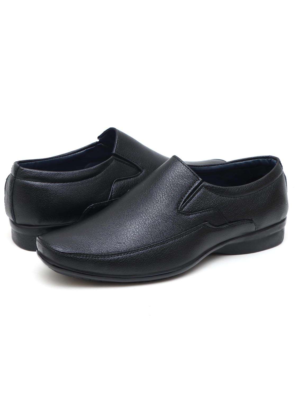 men black slip on formal shoes - 22019347 -  Standard Image - 2