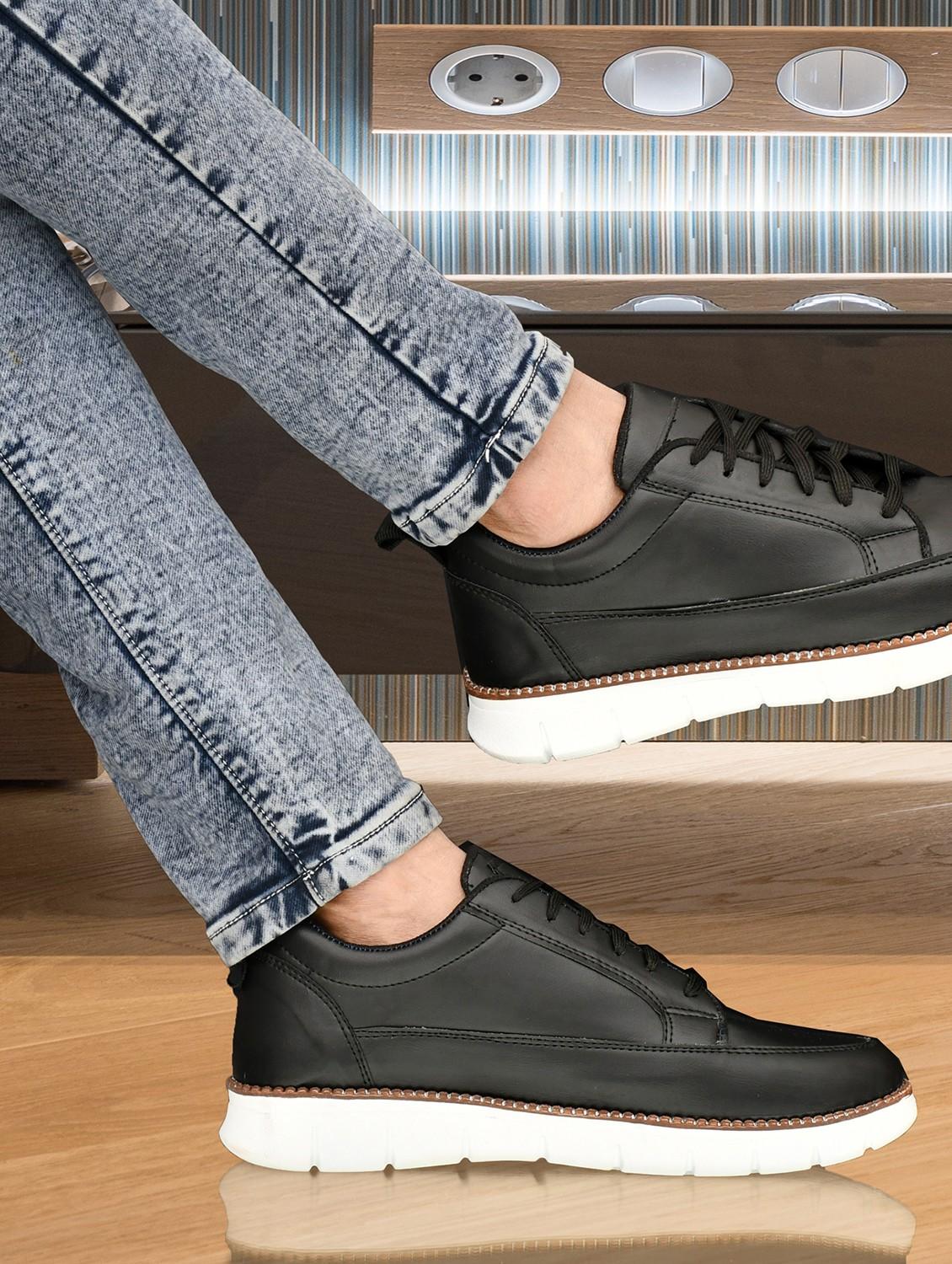 men black lace up sneaker - 22019358 - Standard Image - 2