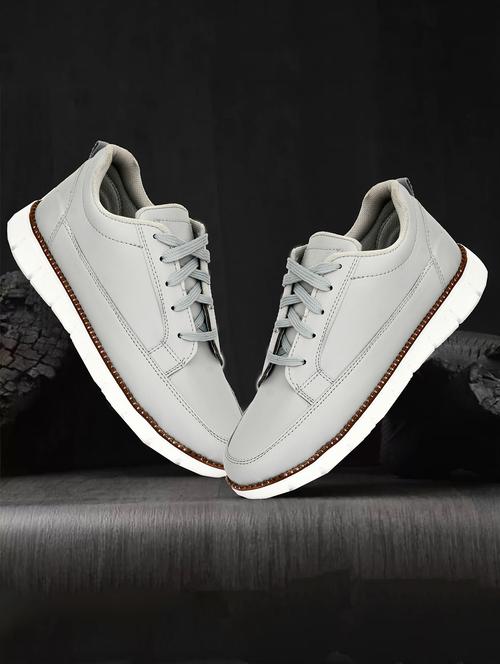 men grey lace up sneaker - 22019359 -  Standard Image - 0