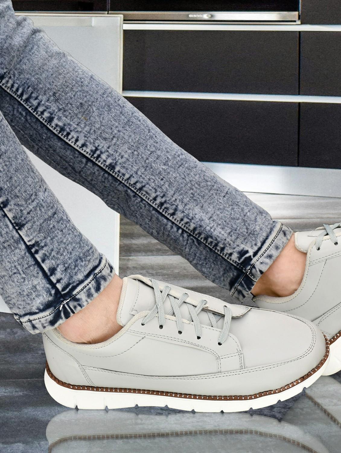 men grey lace up sneaker - 22019359 - Standard Image - 2