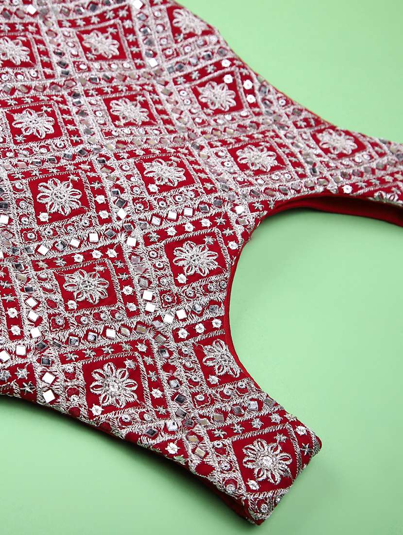 girlsembroidered sleeveless flared gown - 22019450 -  Standard Image - 2