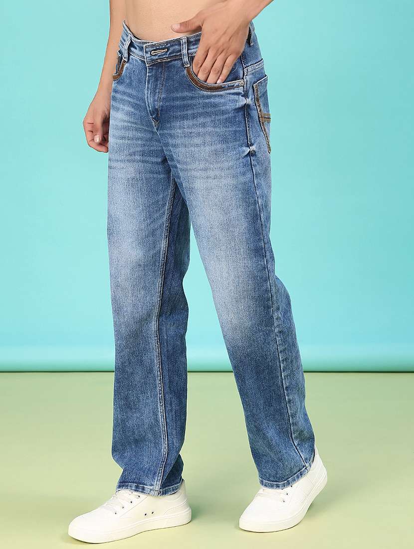 men washed mid rise full length jeans - 22019493 -  Standard Image - 2