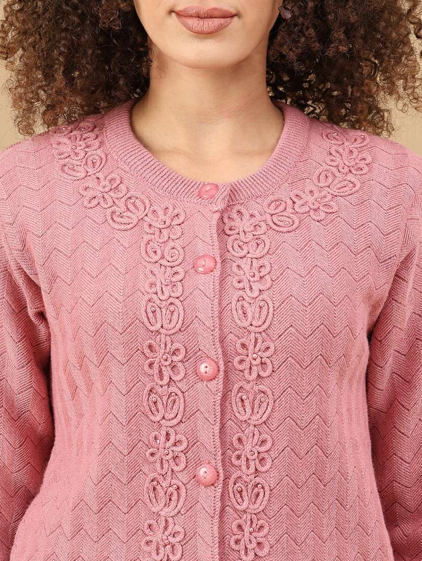 women self design long sleeve cardigan - 22019556 -  Standard Image - 2