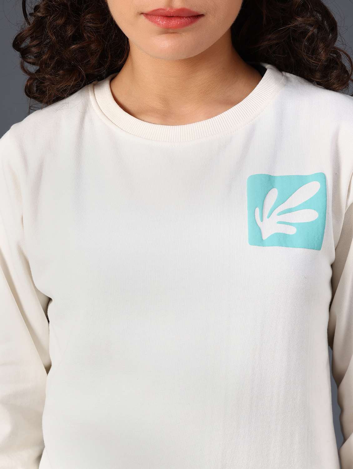 women printed long sleeve sweatshirt - 22019578 -  Standard Image - 2