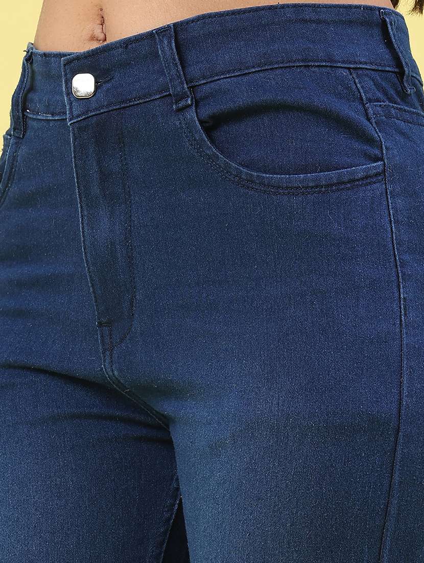 women solid mid rise slim jean - 22019596 -  Standard Image - 2