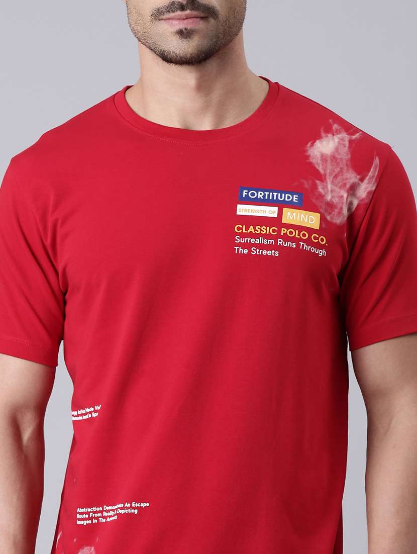 men printed short sleeve regular fit t-shirt - 22019651 -  Standard Image - 2