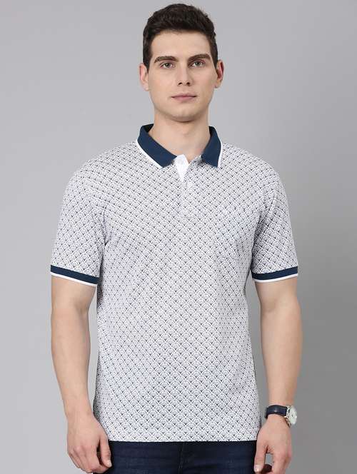 men printed short sleeve regular fit polo t-shirt - 22019657 -  Standard Image - 0