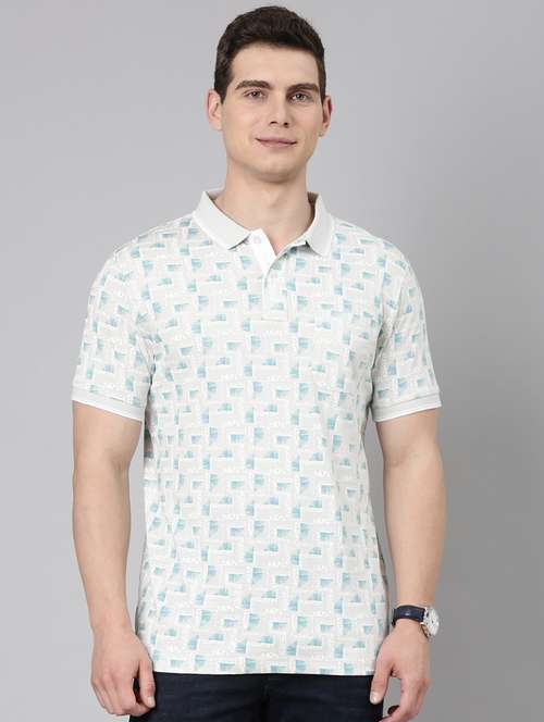 men printed short sleeve regular fit polo t-shirt - 22019661 -  Standard Image - 0