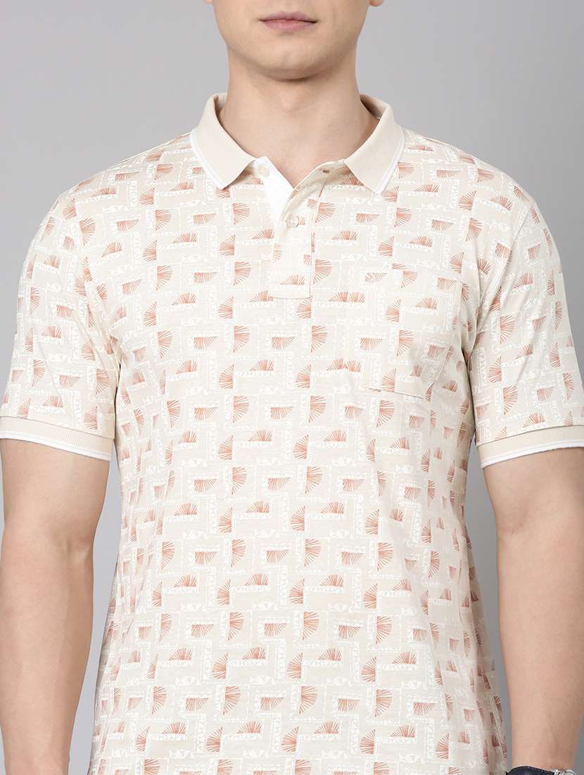 men printed short sleeve regular fit polo t-shirt - 22019662 -  Standard Image - 2