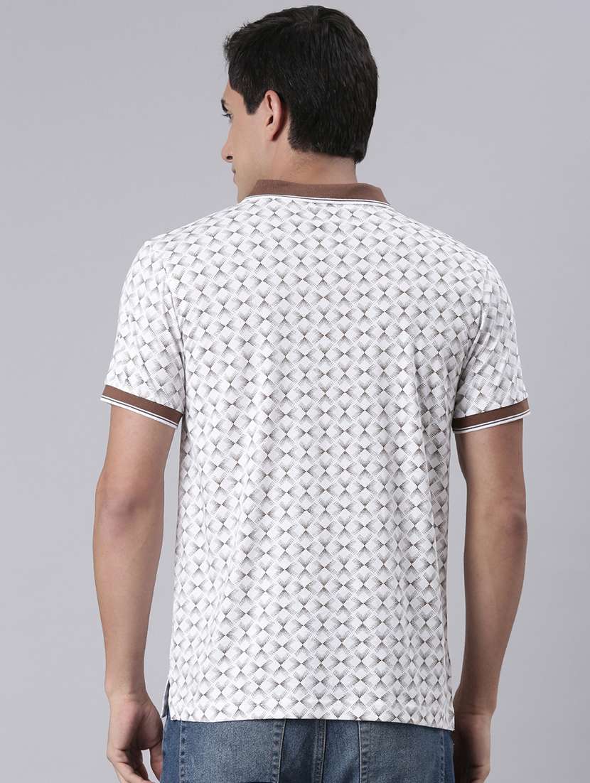 men printed short sleeve regular fit polo t-shirt - 22019665 - Standard Image - 2