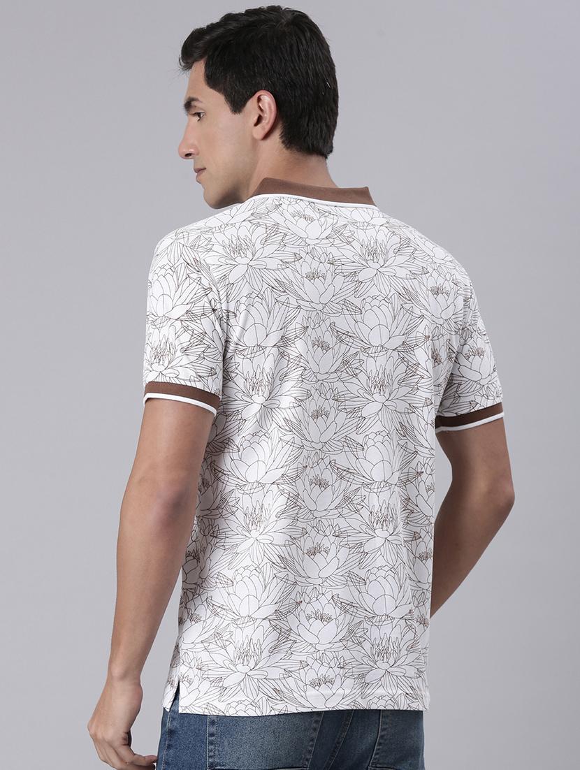 men printed short sleeve regular fit polo t-shirt - 22019673 - Standard Image - 2