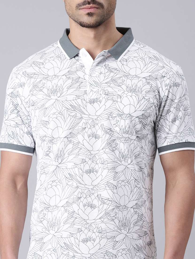 men printed short sleeve regular fit polo t-shirt - 22019674 -  Standard Image - 2