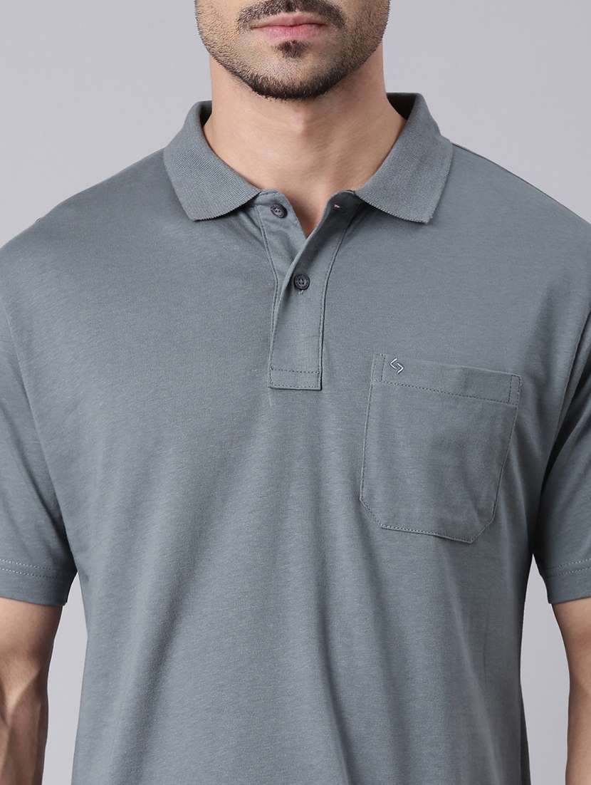 men solid short sleeve regular fit polo t-shirt - 22019681 -  Standard Image - 2
