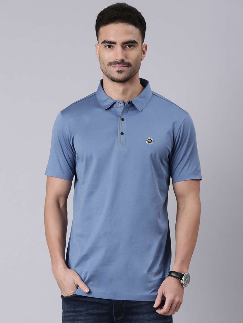 men solid short sleeve regular fit polo t-shirt