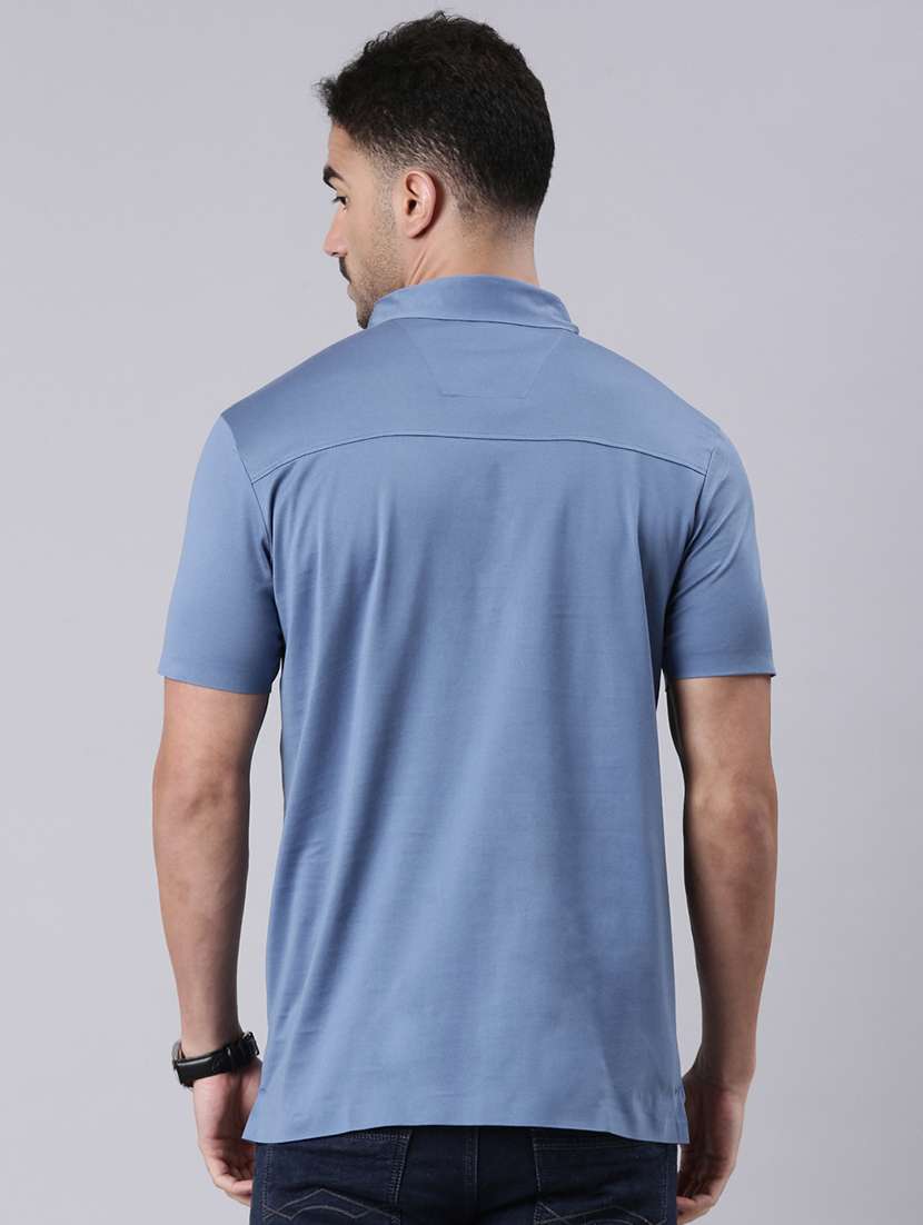 men solid short sleeve regular fit polo t-shirt - 22019684 -  Standard Image - 2