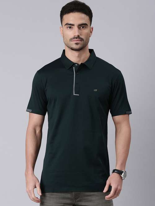 men solid short sleeve regular fit polo t-shirt - 22019685 -  Standard Image - 0