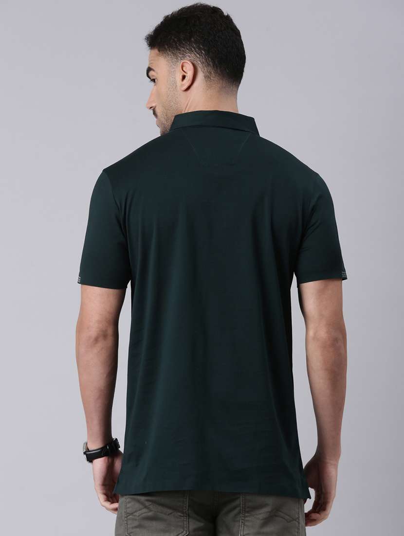 men solid short sleeve regular fit polo t-shirt - 22019685 - Standard Image - 2