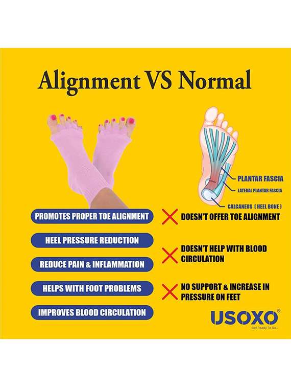 women solid five toe separater alignment socks  - 22019688 -  Standard Image - 2