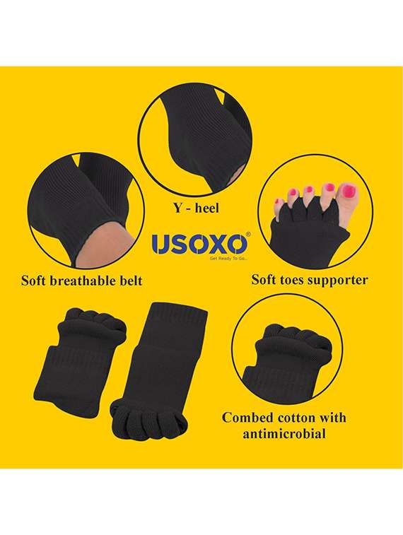 women solid five toe separater alignment socks  - 22019692 -  Standard Image - 2