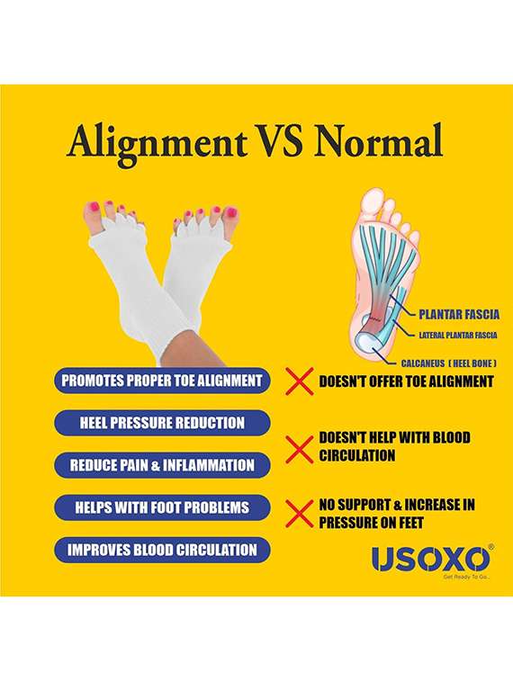 women solid five toe separater alignment socks  - 22019698 -  Standard Image - 2