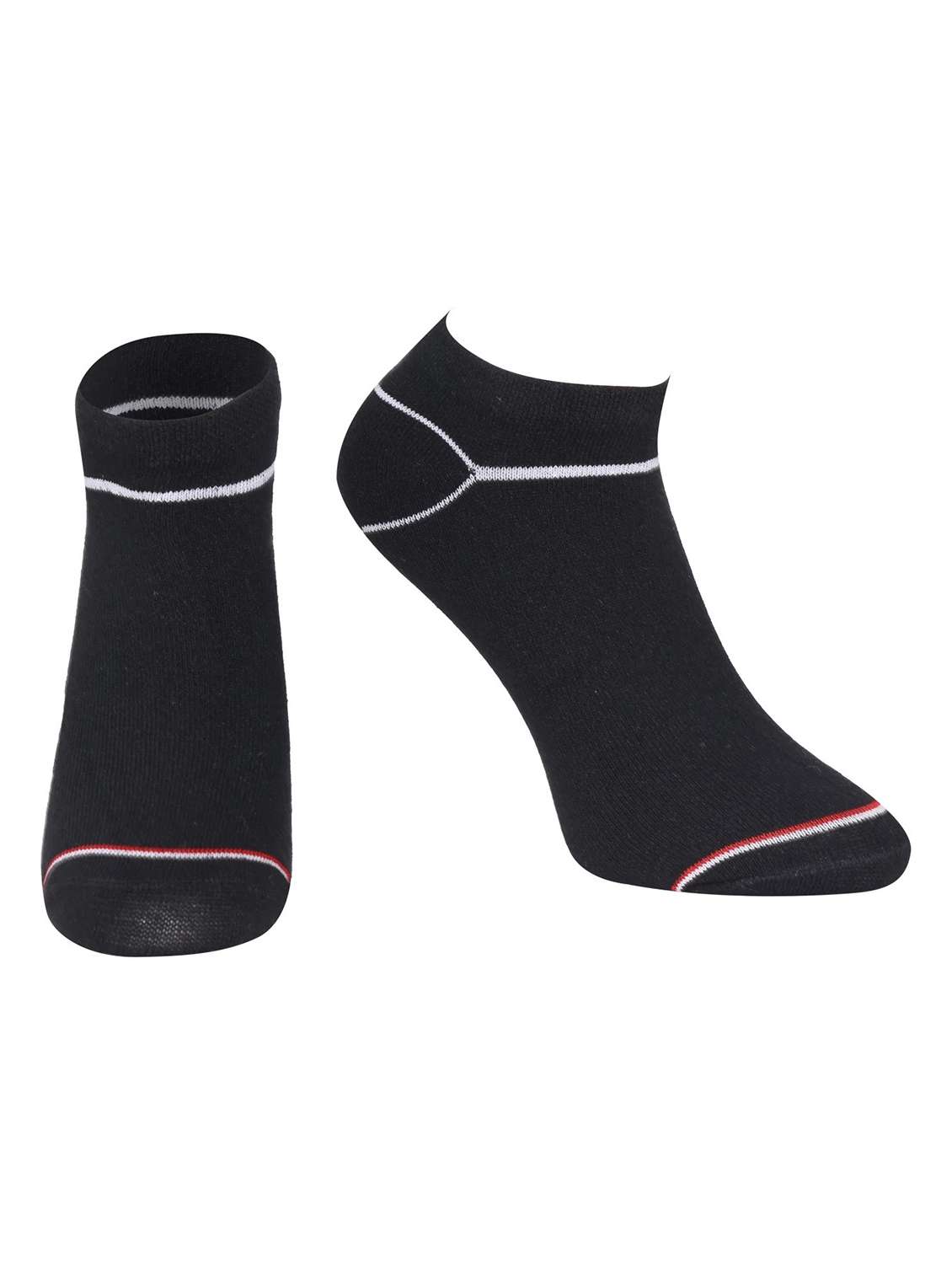men black solid ankle length socks - 22019713 -  Standard Image - 2