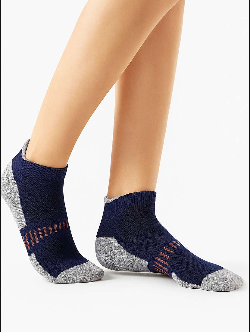 pack of 3 striped ankle length socks - 22019765 -  Standard Image - 2