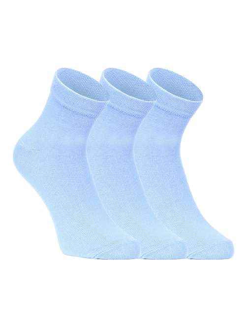 pack of 3 solid ankle length socks