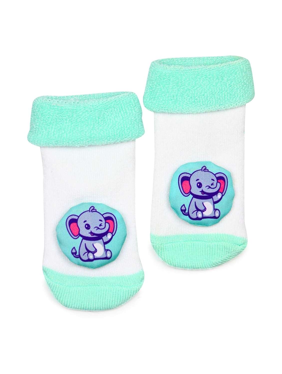 kids blue solid ankle length socks