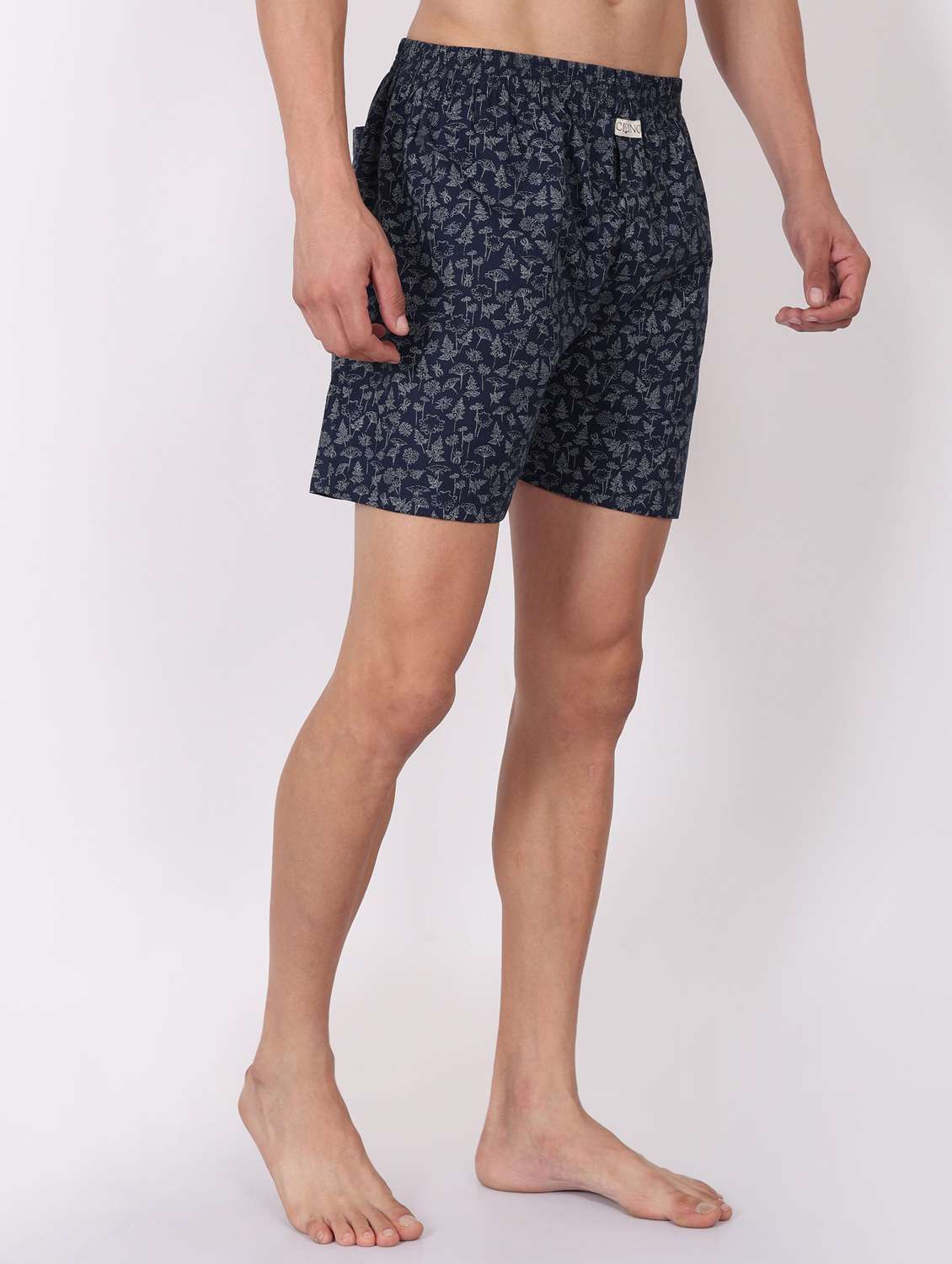 men printed mid rise loungewear boxer - 22020294 -  Standard Image - 2